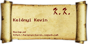 Kelényi Kevin névjegykártya